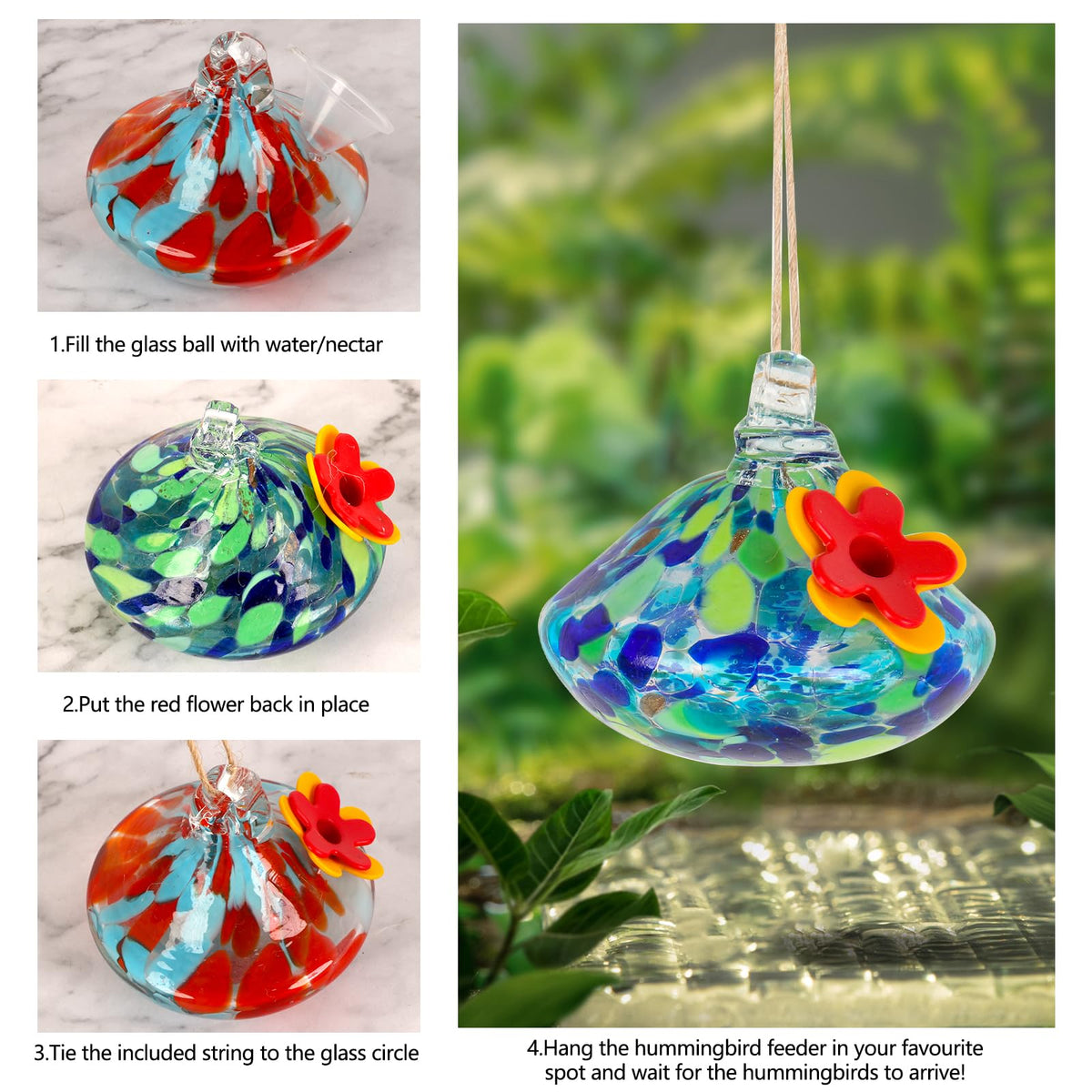 MARCHROSE sealed-base anti-insect design keeps nectar clean and protected.