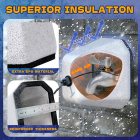 Marinexplore faucet cover with drawstring for easy, tool-free installation