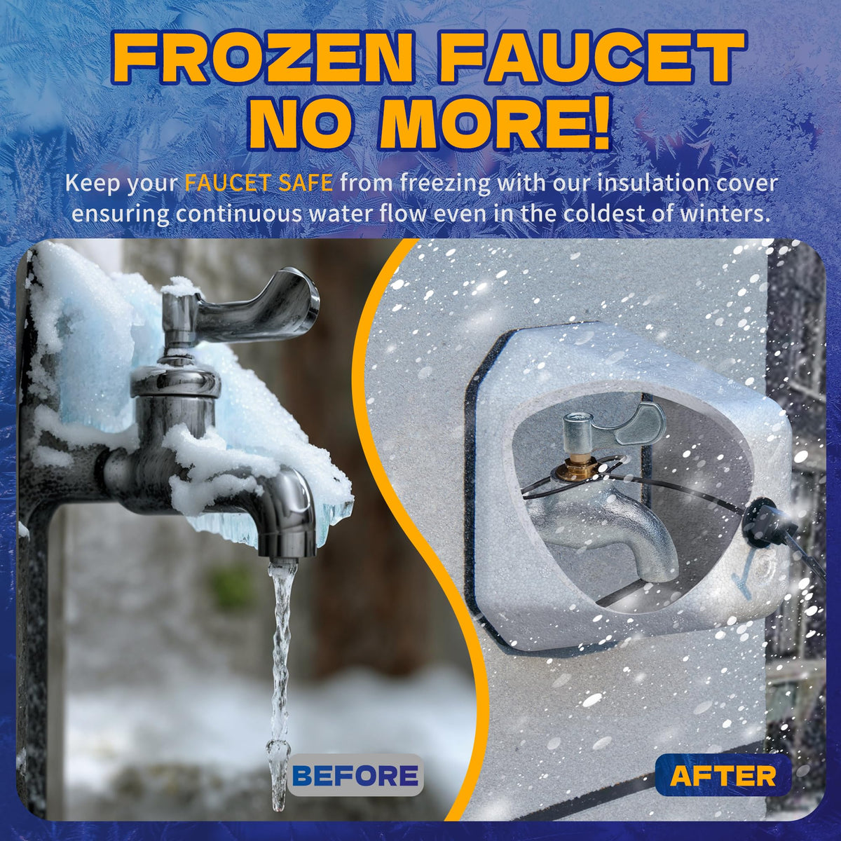 Marinexplore weather-resistant faucet cover shields against rain and snow