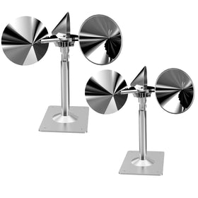 Marketty Bird Reflectors spinning units deter pigeons with motion in a yard