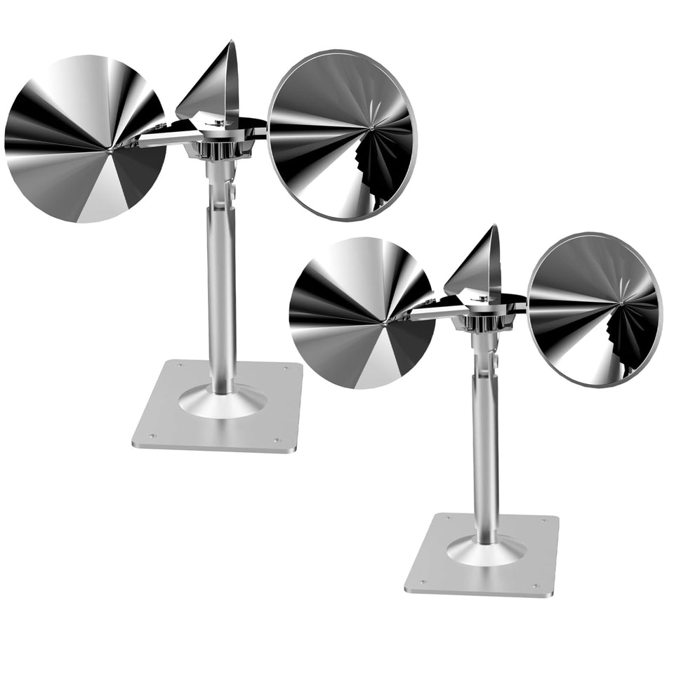 Marketty Bird Reflectors spinning units deter pigeons with motion in a yard