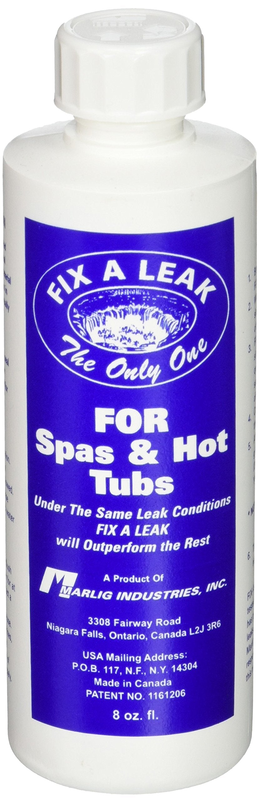 Marlig Fix-A-Leak bottle pour for sealing small pool leaks.