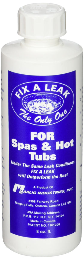 Marlig Fix-A-Leak bottle pour for sealing small pool leaks.
