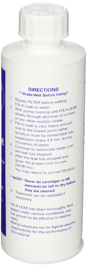 Marlig Fix-A-Leak seal application on a spa hole for durable repair.