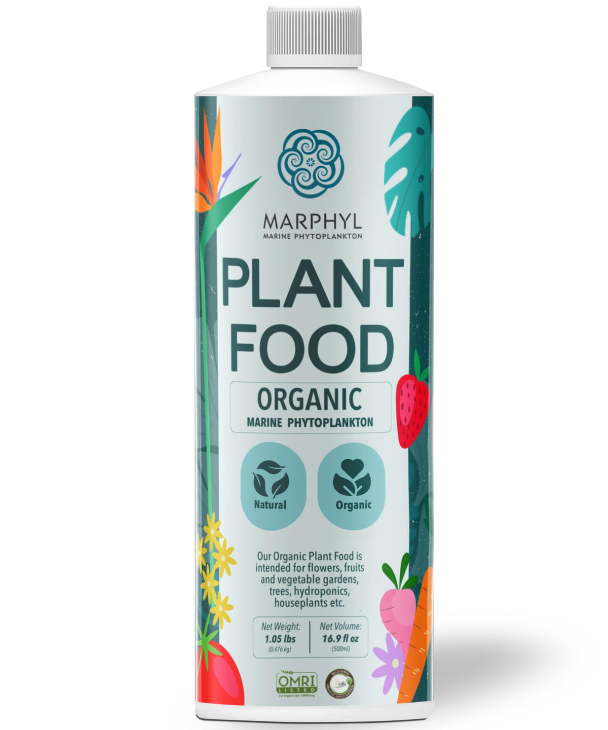 MARPHYL All-Purpose Plant Food bottle on shelf ready for feeding