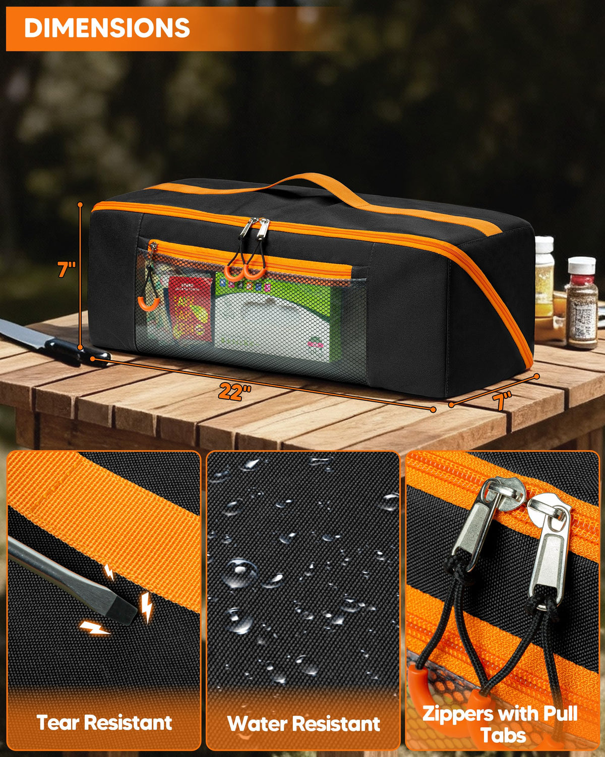 Marscamd bag front pocket keeps small items organized and accessible.