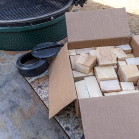 Marshalltown Arkansas hardwood on display, ready for barbecue events