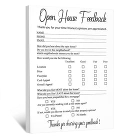 Marspark open-house signs 150-piece set for efficient guest feedback collection