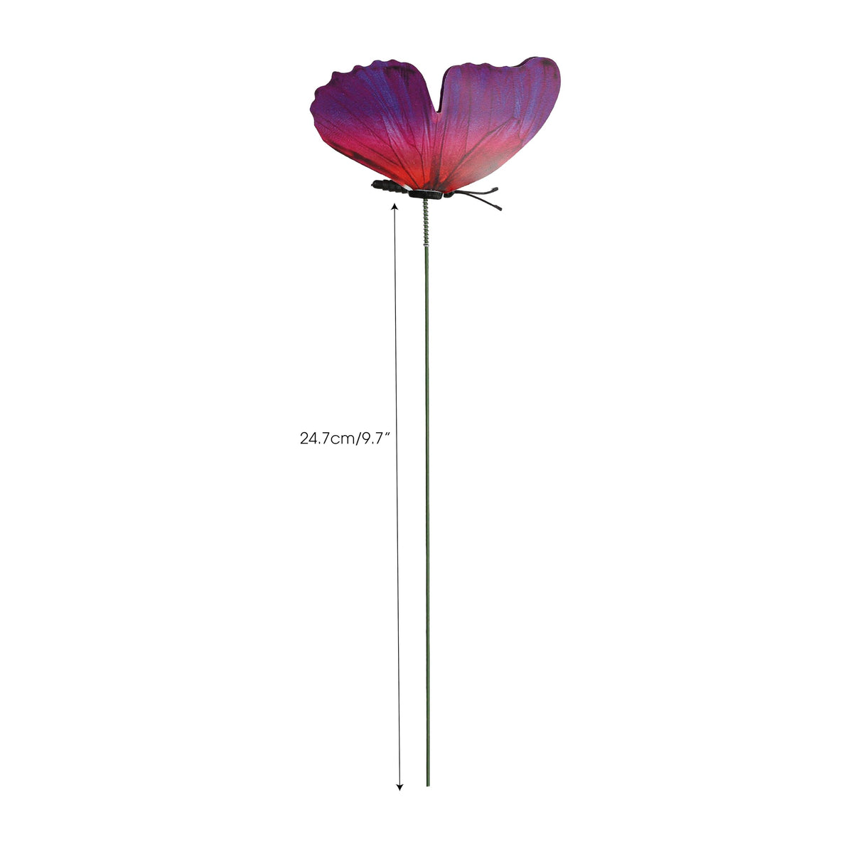 Marsrut butterfly stake placed in a flower pot for a vibrant centerpiece.