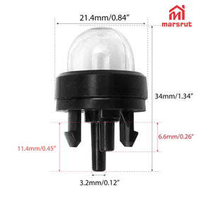 Marsrut primer purge bulb closeup shows durable plastic construction