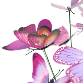 Floral arrangement enhanced by Marsrut butterfly stake for lasting visual appeal.