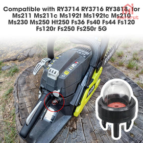 Marsrut stihl-compatible primer bulb fitting Ms211 demonstrates smoother fuel flow