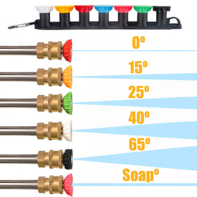 MARSTEK 15° yellow nozzle tip ideal for deck and patio cleaning.