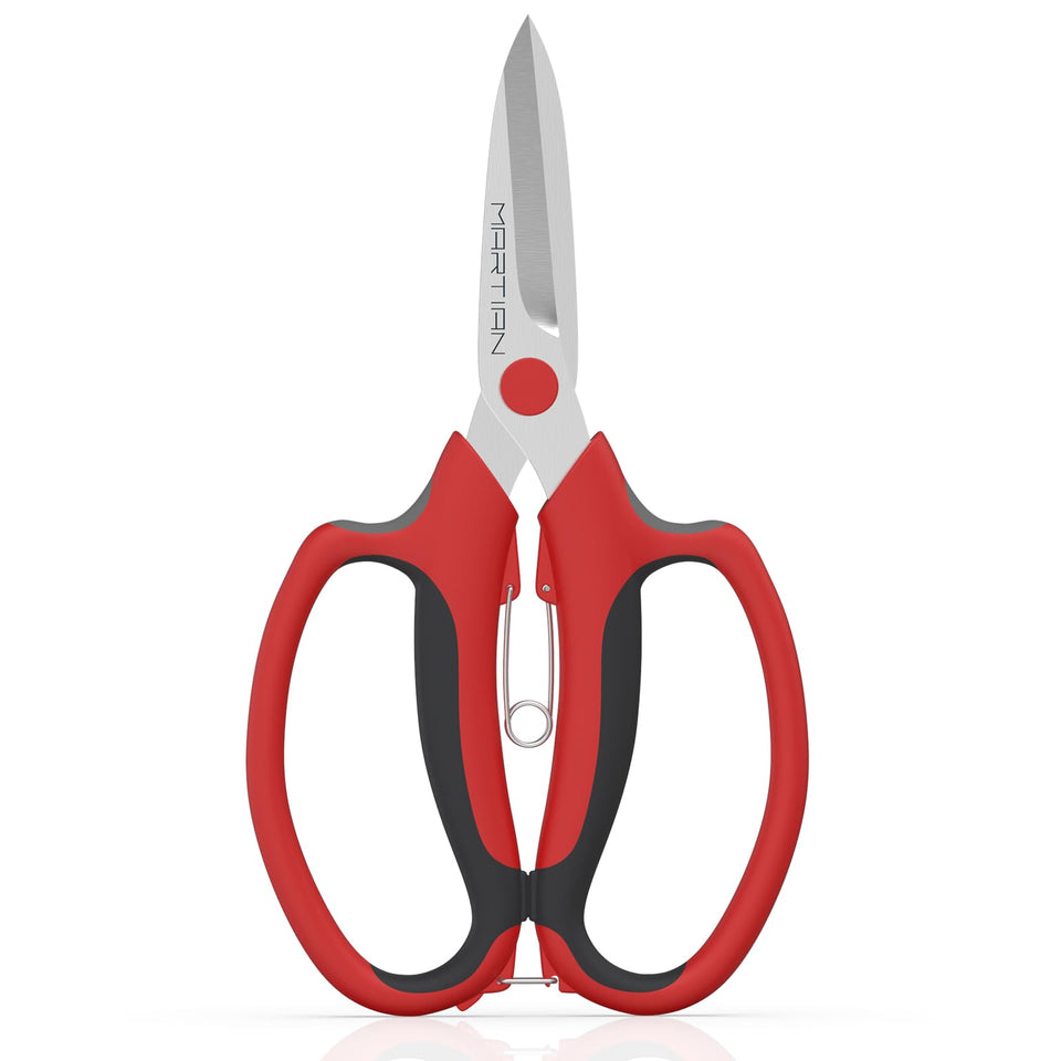 Martian Florist Scissors with Japanese 420 J2 blades for precise stem cuts
