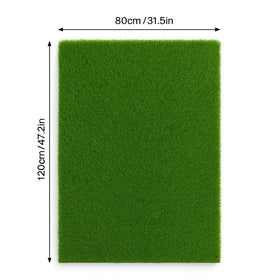 MASSTEELGER dog grass rug close-up fiber, dense blades mimic real grass feel.