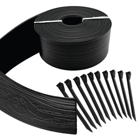 Master Mark landscape edging coil defines a crisp lawn border for clean separation.