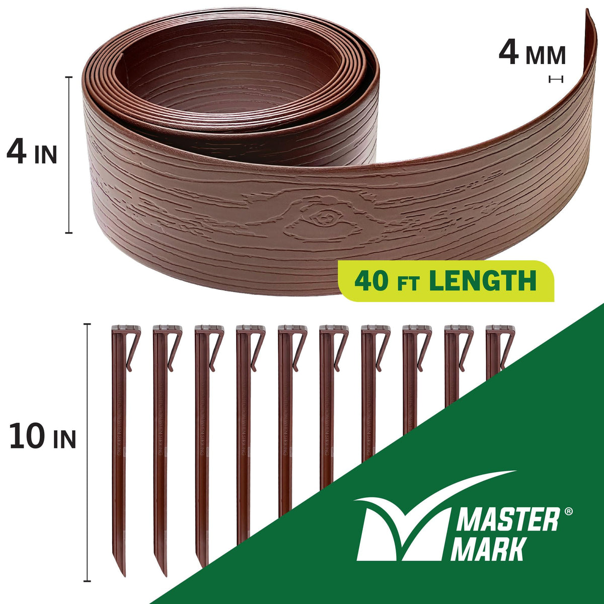 Lawn edging by Master Mark creates a crisp, defined boundary along a lawn