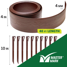 Lawn edging by Master Mark creates a crisp, defined boundary along a lawn