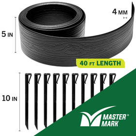 Master Mark weed barrier edge blocks roots and grass from invading beds.