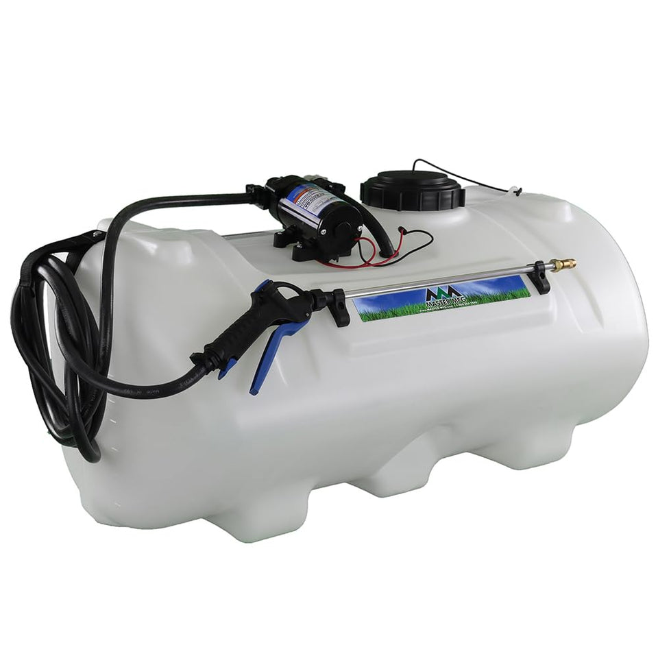 Master Mfg 40-gallon deluxe spot sprayer unit showcasing targeted outdoor spraying capabilities.