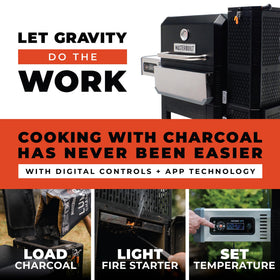 Masterbuilt Gravity 800 control panel with app connectivity for precise temp control