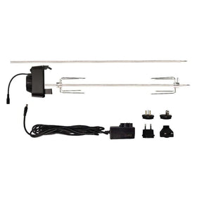 Masterbuilt Gravity Series spit rods enable even cooking of large cuts.