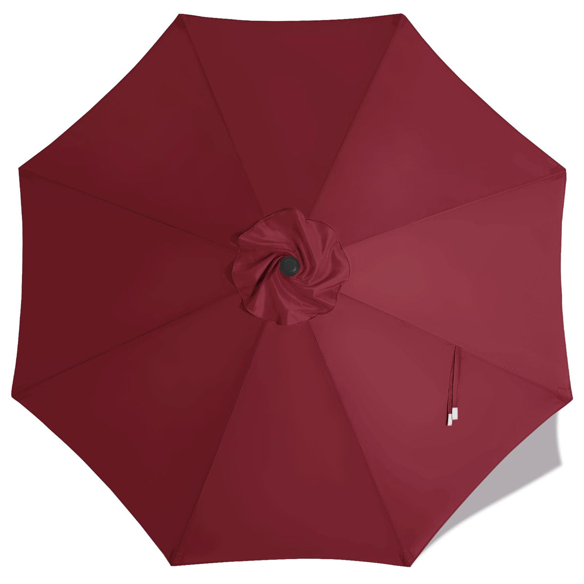 Mastercanopy burgundy 9ft replacement canopy for patio umbrella, durable shade protection.