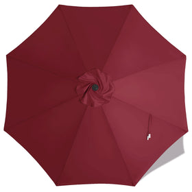 Mastercanopy burgundy 9ft replacement canopy for patio umbrella, durable shade protection.