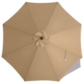 MasterCanopy replacement canopy for 9 ft umbrella in khaki provides durable shade.