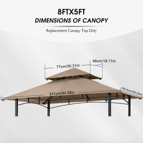 MasterCanopy beige canopy installation showing easy frame fit and quick setup.