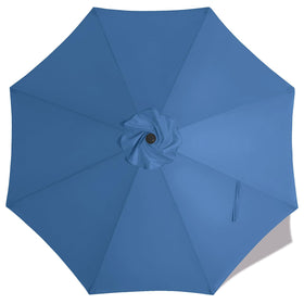 Mastercanopy 9 ft replacement canopy for dodger blue umbrella with UV protection.
