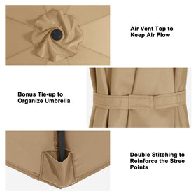 MasterCanopy fabric blocks 95% of UV rays for cooler shade outdoors.