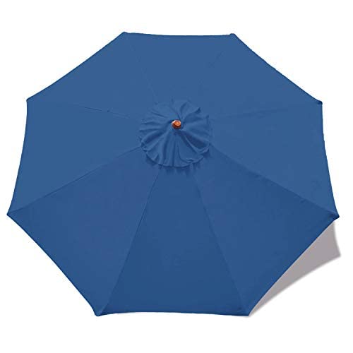 Mastercanopy patio canopy in blue provides shade and comfort.