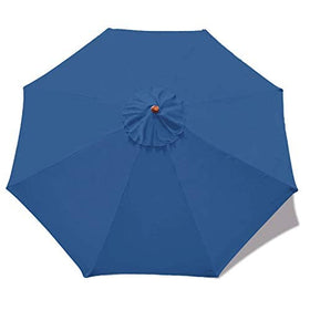 Mastercanopy patio canopy in blue provides shade and comfort.