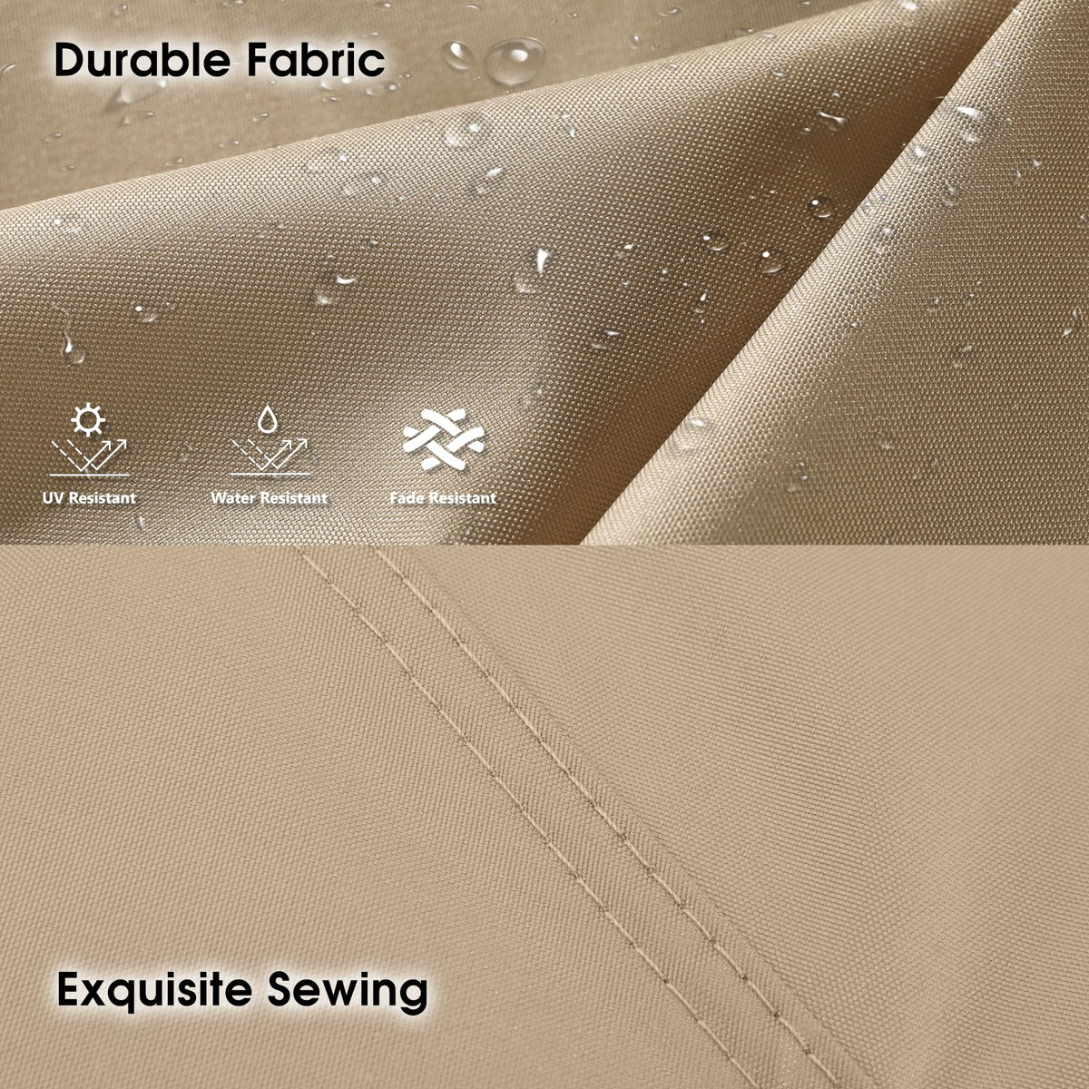 MasterCanopy waterproof polyester fabric close-up highlighting weather resilience.