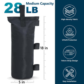 Mastercanopy weight sandbag offers versatile hanging options for secure setup.