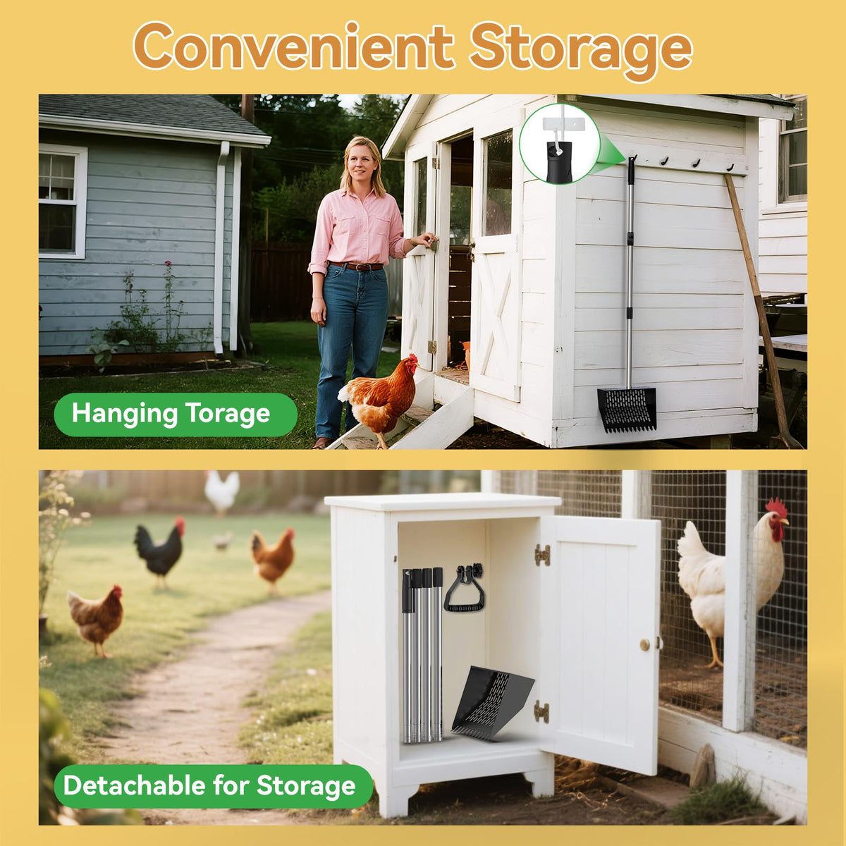 MASTERFUN rake-and-sifter in one tool boosts bedding separation and waste lifting.