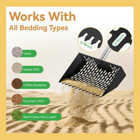 MASTERFUN versatile coop tool suitable for chicken bedding, cat litter, and more.