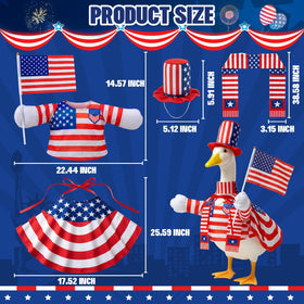 Mastom 4th of July lawn goose costume enhances yard appeal.