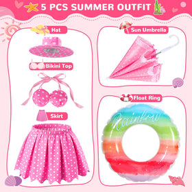 Mastom pink hat for porch goose adds playful summer style.