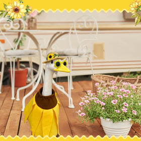 MASU&FHWE sunflower sunglasses give playful personality to your garden statue.