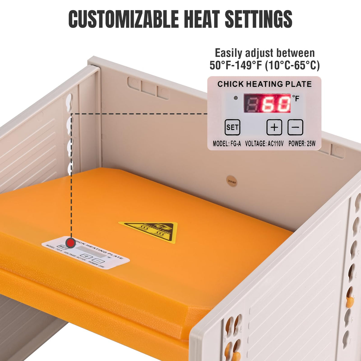Matalde Brooder Box ground stakes stabilize outdoor use