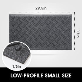 MATALL mat near large entry illustrating generous 29.5 by 17.5 inch size