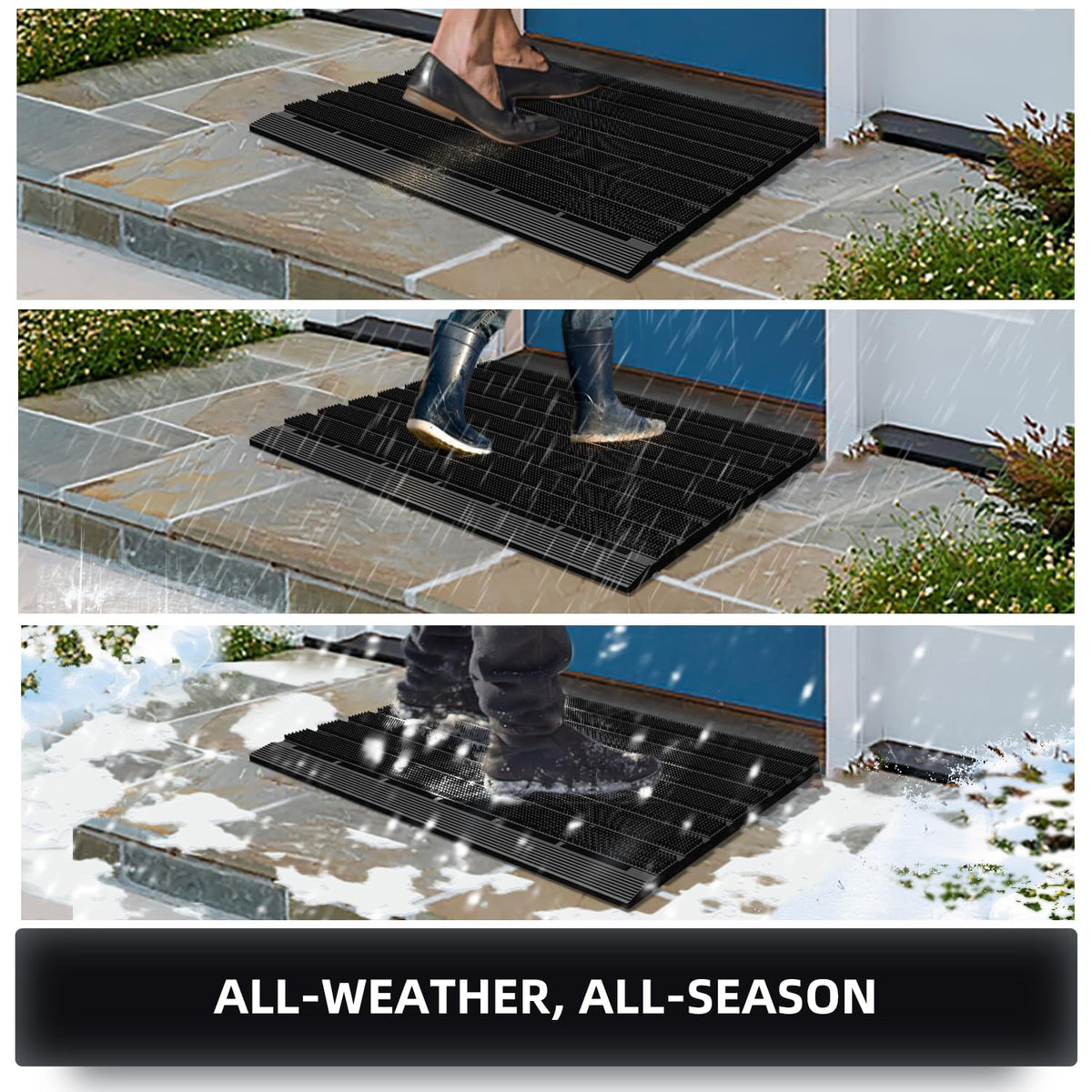 MATALL heavy-weight TPE floor mat offers sturdy footing at 4.85 lb.