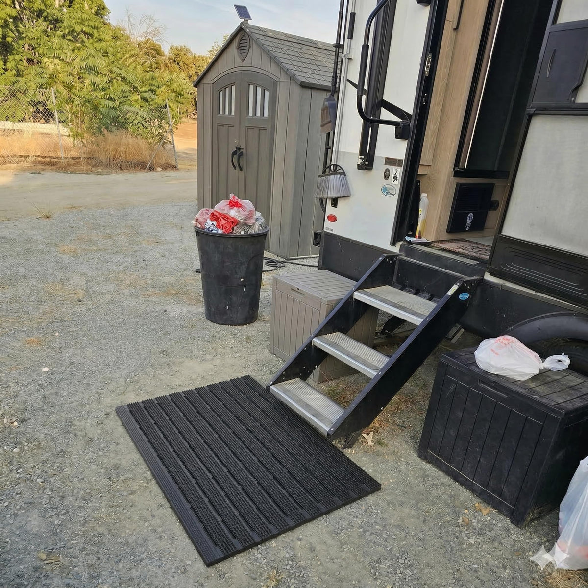 MATALL indoor-outdoor entry mat ideal for garages and patios.