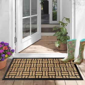 MATALL versatile yellow entryway mat for indoor and outdoor spaces.