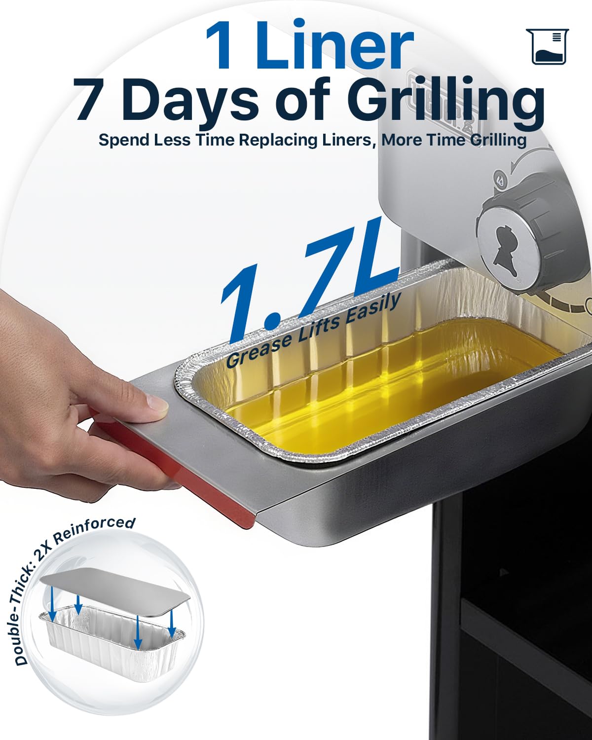 Matchwaves drip pan liner for Genesis II 400/600 ensuring easy cleanup