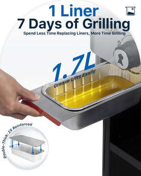 Matchwaves drip pan liner for Genesis II 400/600 ensuring easy cleanup