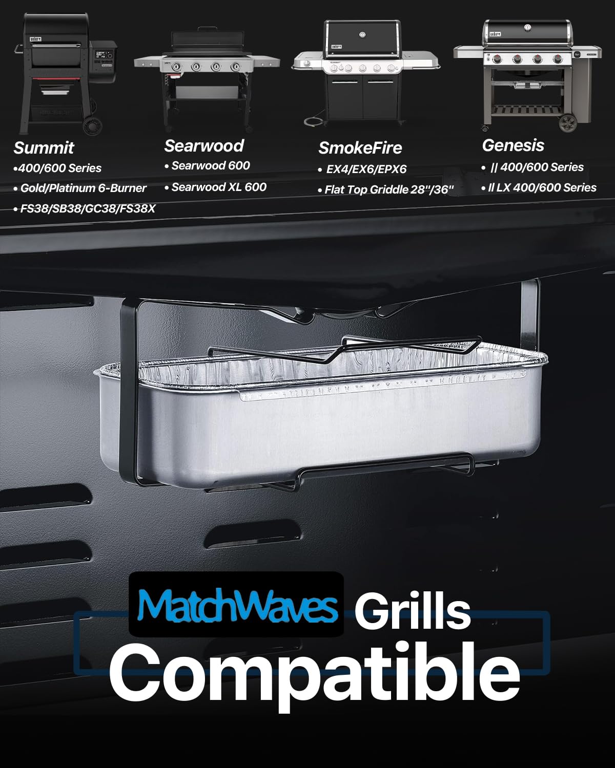 Matchwaves drip pan liner for Summit 400/600 keeping tray clean after cooking