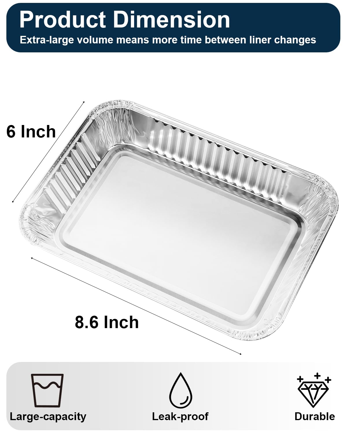 Matchwaves heavy-duty aluminum foil drip pan provides leak-proof performance during grilling